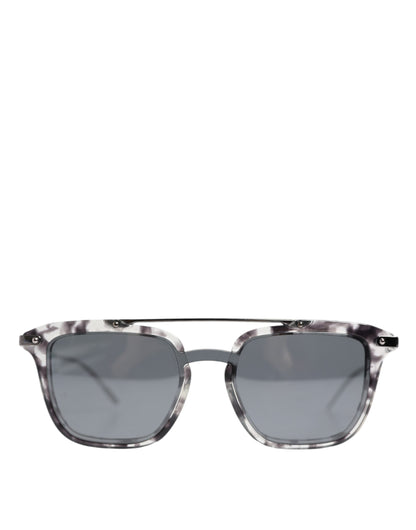 Dolce &amp; Gabbana Gray Havana Acetate Square DG4327 Eyewear Sunglasses