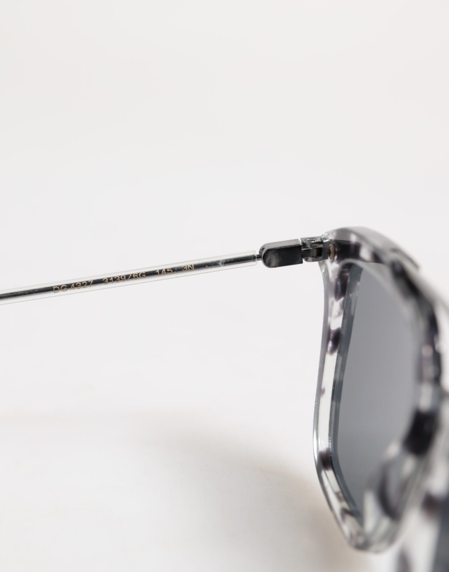 Dolce &amp; Gabbana Gray Havana Acetate Square DG4327 Eyewear Sunglasses