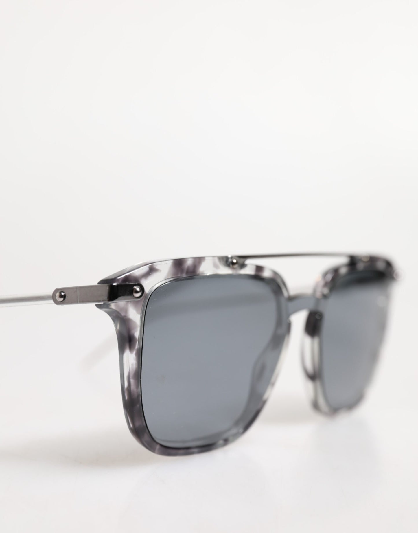 Dolce &amp; Gabbana Gray Havana Acetate Square DG4327 Eyewear Sunglasses