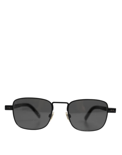 Dolce &amp; Gabbana Black Metal Frame Square Lenses DG2222 Eyewear Sunglasses