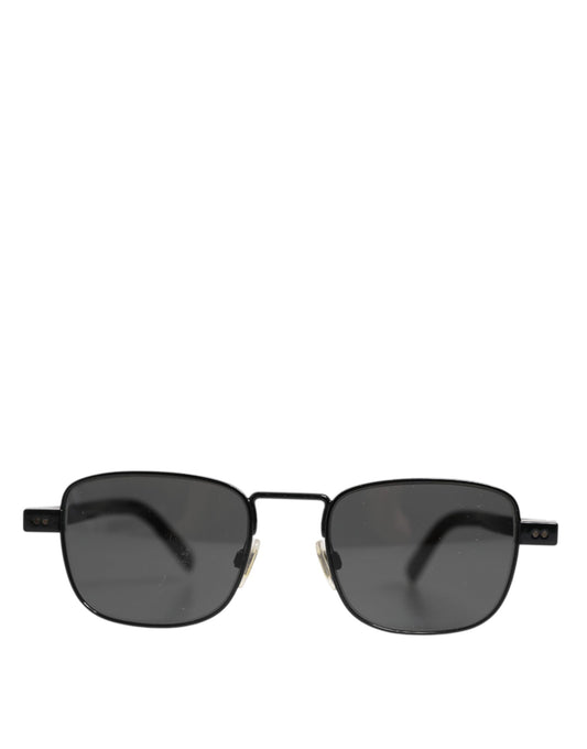 Dolce &amp; Gabbana Black Metal Frame Square Lenses DG2222 Eyewear Sunglasses