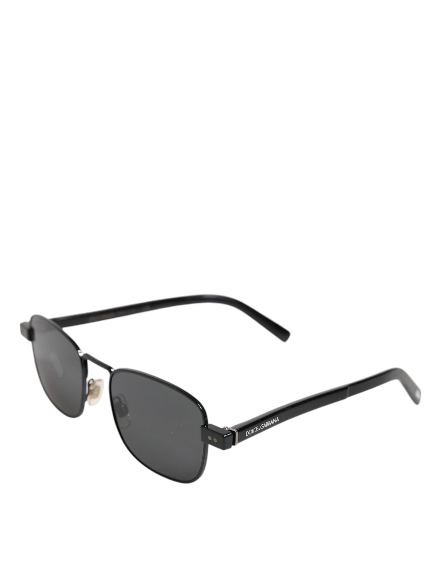 Dolce &amp; Gabbana Black Metal Frame Square Lenses DG2222 Eyewear Sunglasses