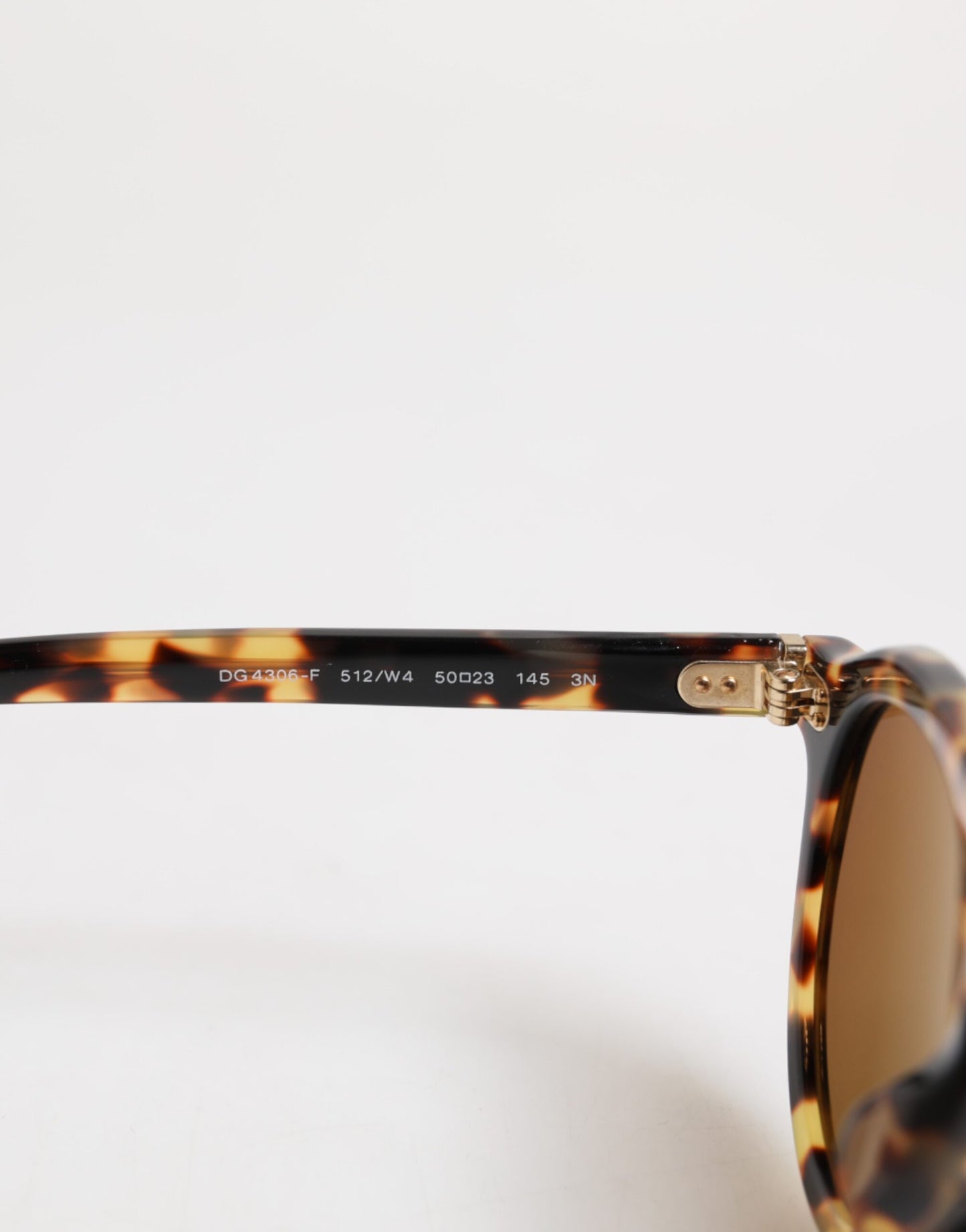 Dolce &amp; Gabbana Brown Acetate Round Leopard Print Eyewear Sunglasses