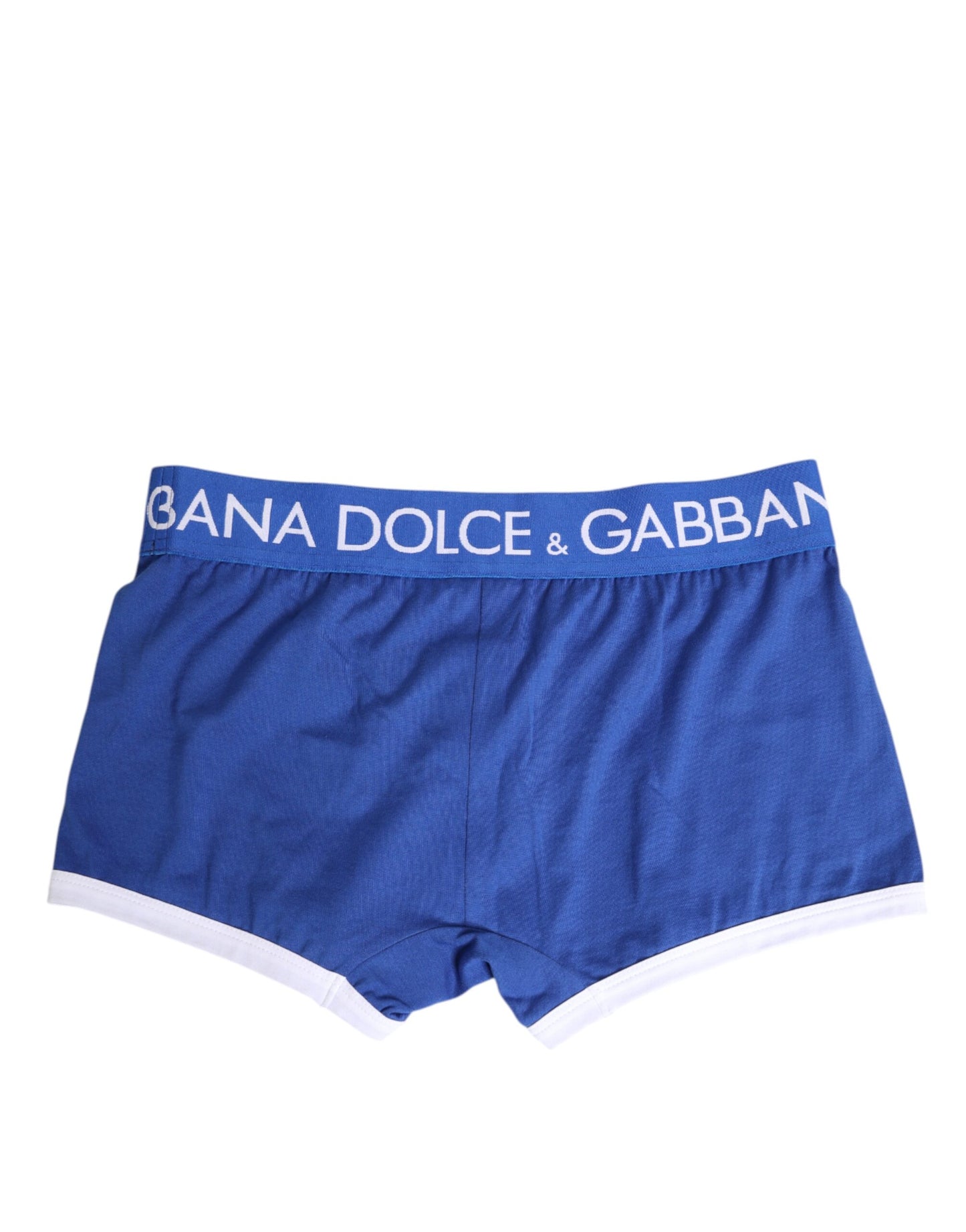 Boxer classique en coton stretch bleu Dolce &amp; Gabbana