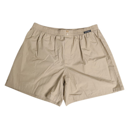 Boxer classique en coton beige Dolce &amp; Gabbana