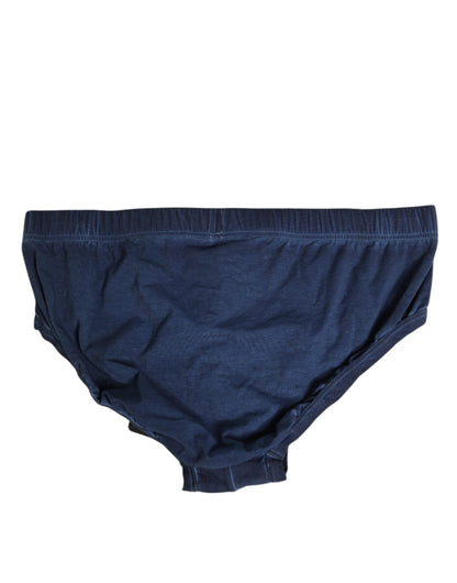 Slip homme Dolce &amp; Gabbana en coton stretch bleu