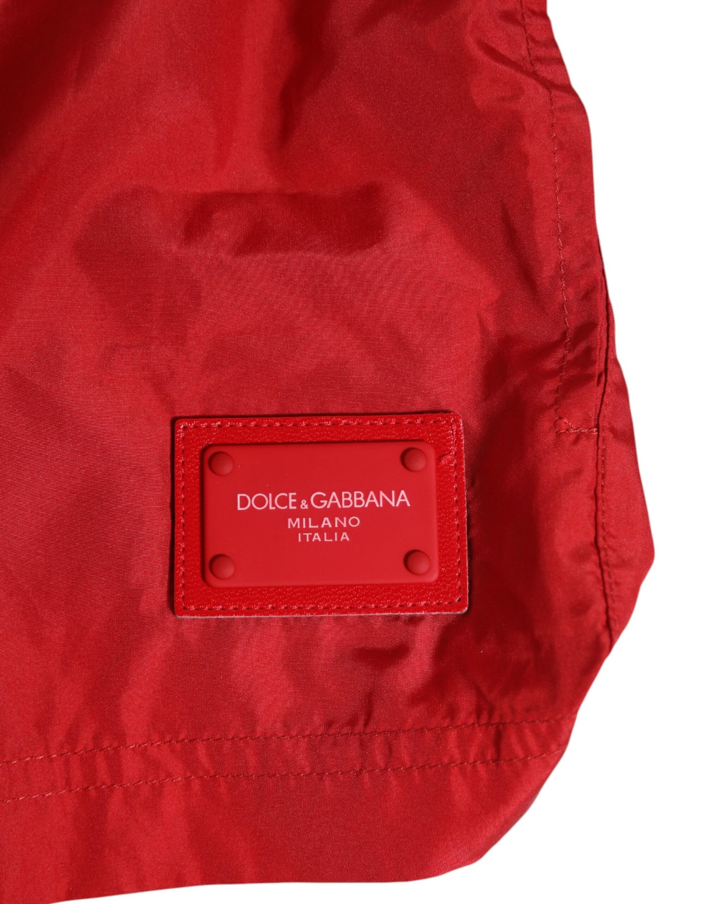 Maillot de bain Dolce &amp; Gabbana rouge à cordon de serrage pour homme
