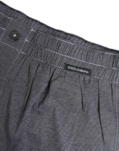 Boxer classique en coton à rayures grises Dolce &amp; Gabbana