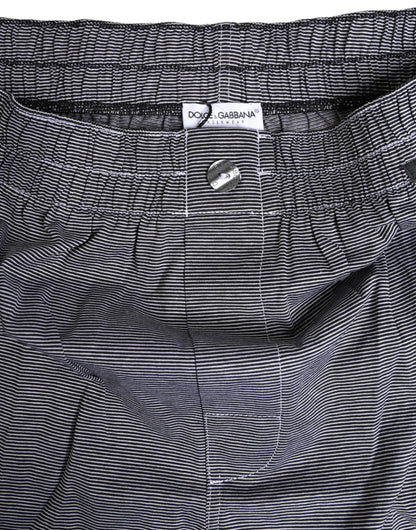 Boxer classique en coton à rayures grises Dolce &amp; Gabbana