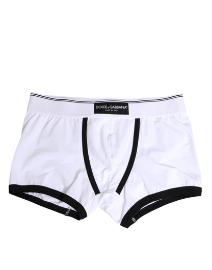Boxer classique en coton blanc Dolce &amp; Gabbana pour homme