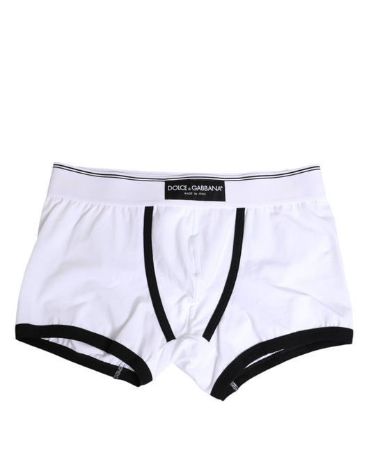 Boxer classique en coton blanc Dolce &amp; Gabbana pour homme