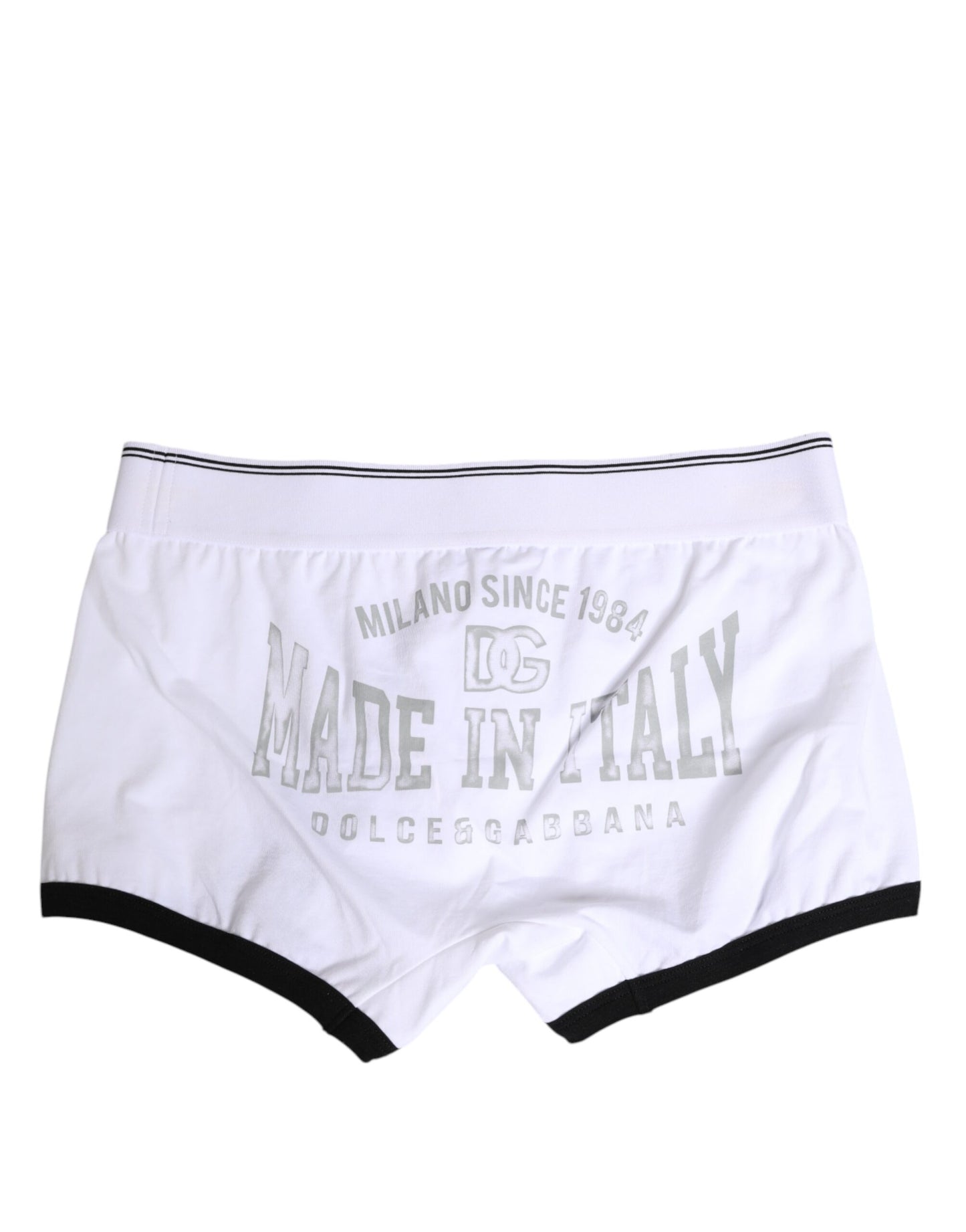 Boxer classique en coton blanc Dolce &amp; Gabbana pour homme