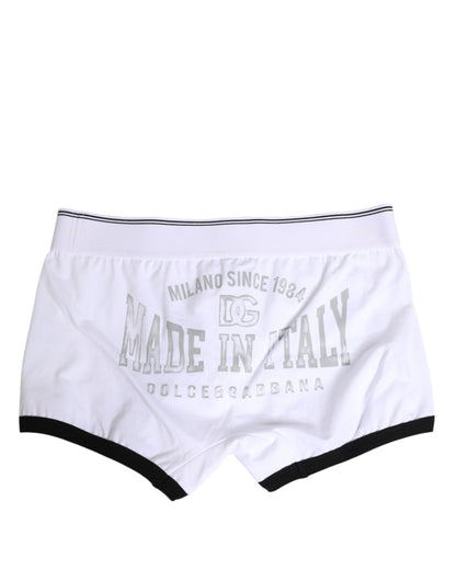 Boxer classique en coton blanc Dolce &amp; Gabbana pour homme