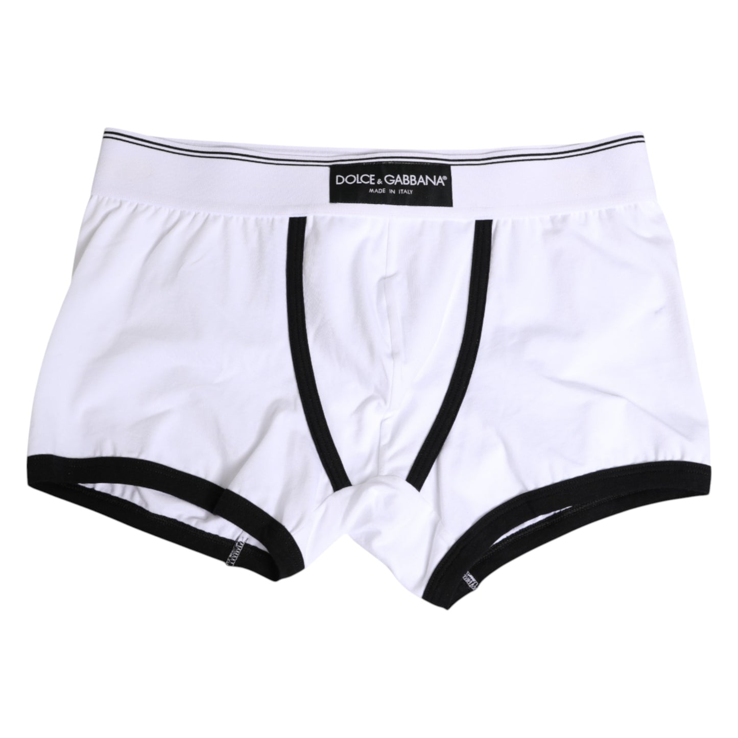 Boxer classique en coton blanc Dolce &amp; Gabbana pour homme