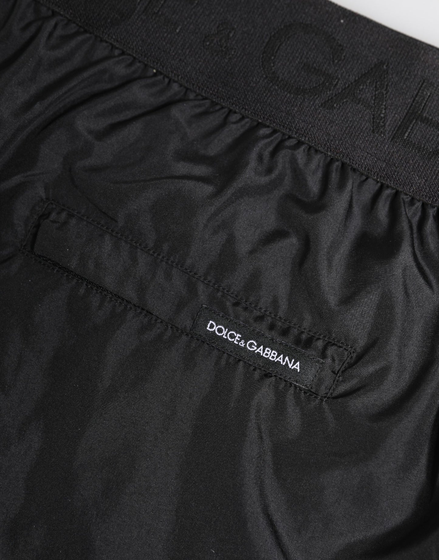 Maillot de bain Dolce &amp; Gabbana noir avec logo imprimé pour homme