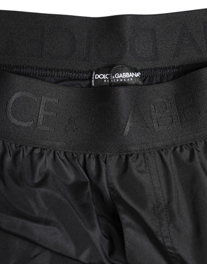 Maillot de bain Dolce &amp; Gabbana noir avec logo imprimé pour homme