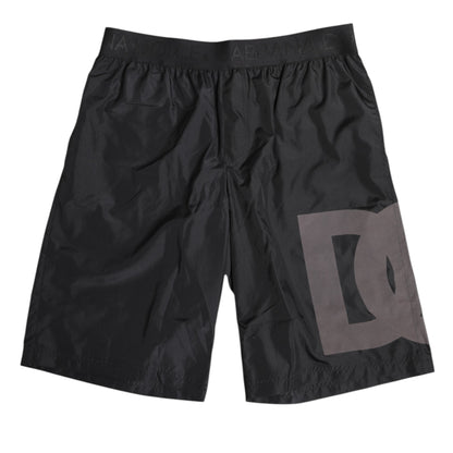 Maillot de bain Dolce &amp; Gabbana noir avec logo imprimé pour homme