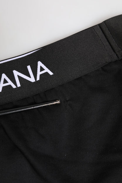Sous-vêtement classique en coton stretch noir Dolce &amp; Gabbana