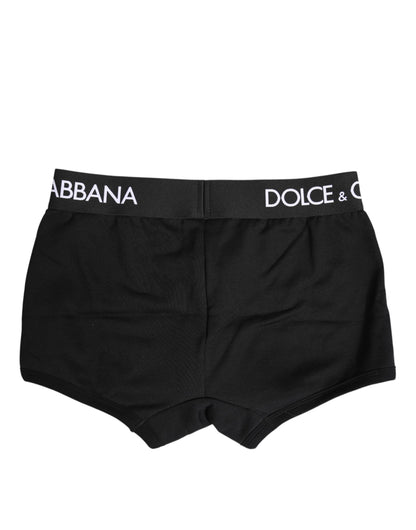 Boxer classique en coton stretch noir Dolce &amp; Gabbana