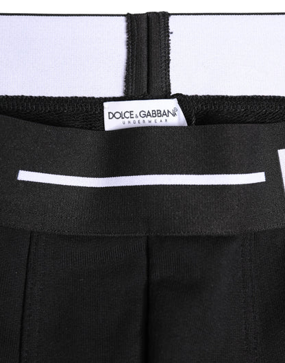 Boxer classique en coton stretch noir Dolce &amp; Gabbana
