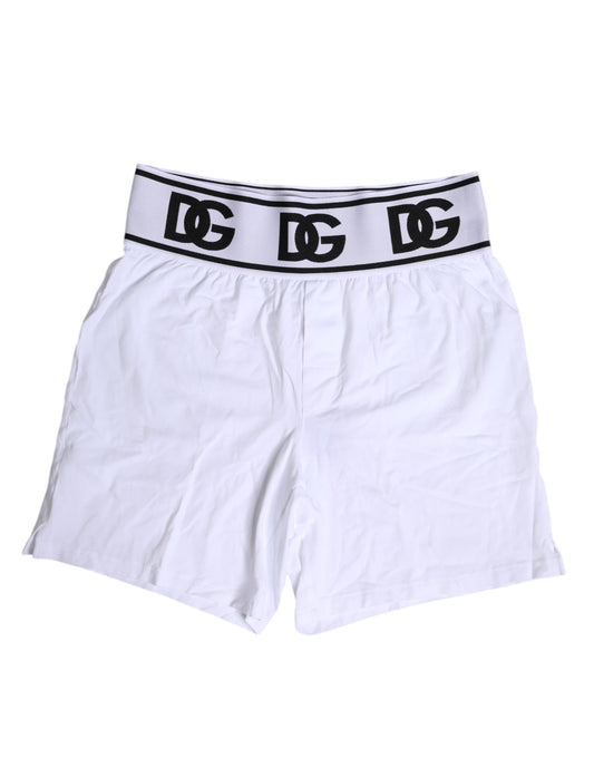 Boxer classique en coton stretch blanc Dolce &amp; Gabbana