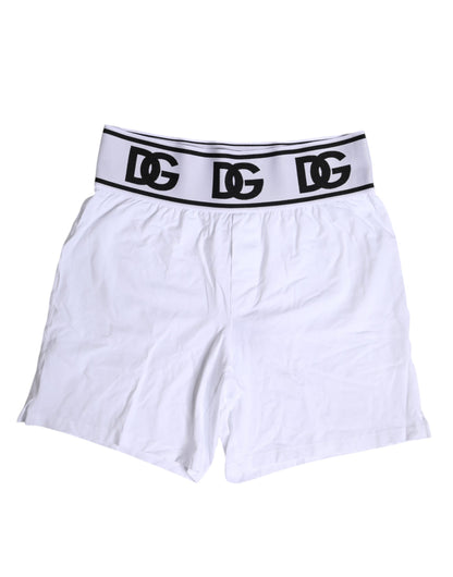 Boxer classique en coton stretch blanc Dolce &amp; Gabbana