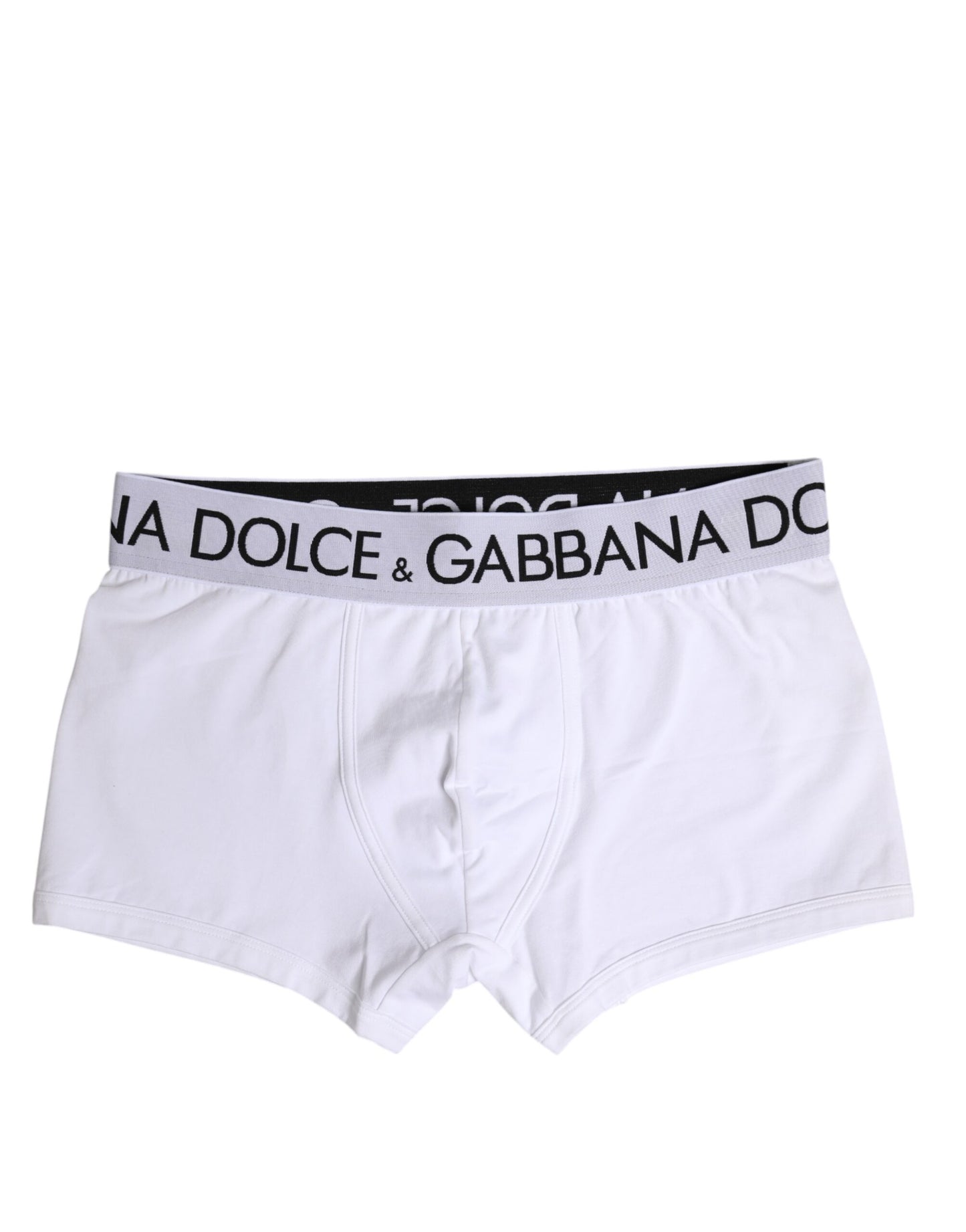 Boxer classique en coton stretch blanc Dolce &amp; Gabbana