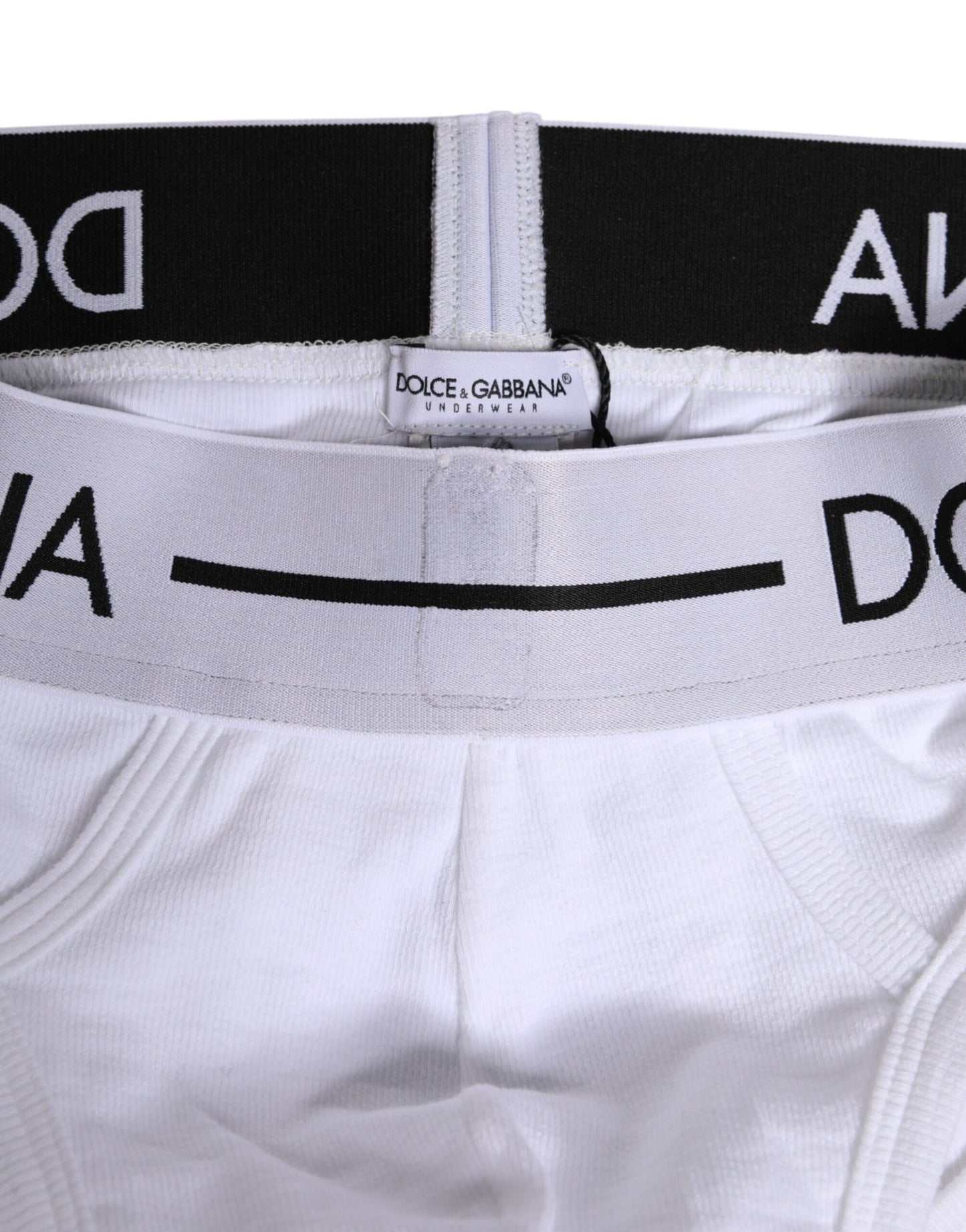 Sous-vêtement classique en coton stretch blanc Dolce &amp; Gabbana