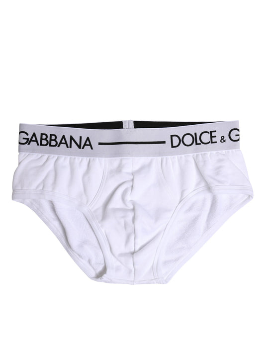 Sous-vêtement classique en coton stretch blanc Dolce &amp; Gabbana