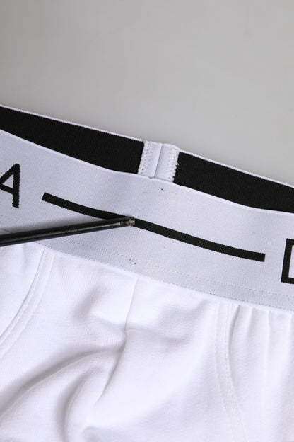 Sous-vêtement classique en coton stretch blanc Dolce &amp; Gabbana