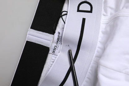 Boxer classique en coton stretch blanc Dolce &amp; Gabbana