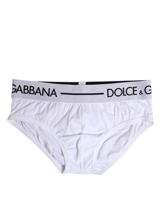 Sous-vêtement classique en coton stretch blanc Dolce &amp; Gabbana