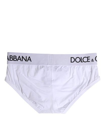Sous-vêtement classique en coton stretch blanc Dolce &amp; Gabbana