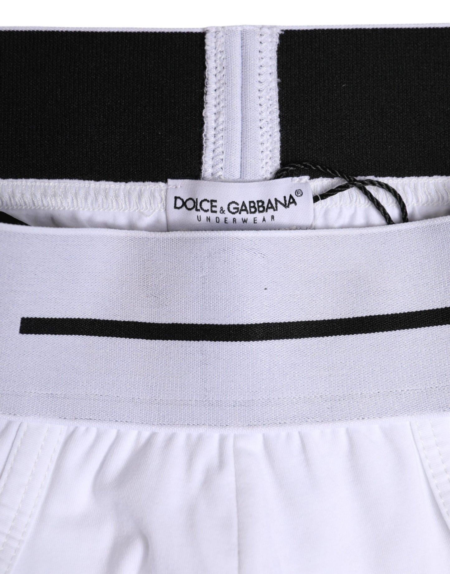Sous-vêtement classique en coton stretch blanc Dolce &amp; Gabbana