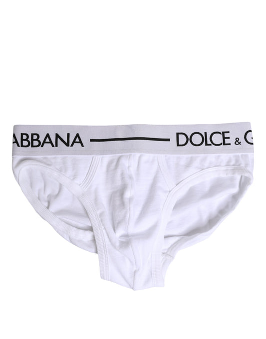 Sous-vêtement classique en coton stretch blanc Dolce &amp; Gabbana