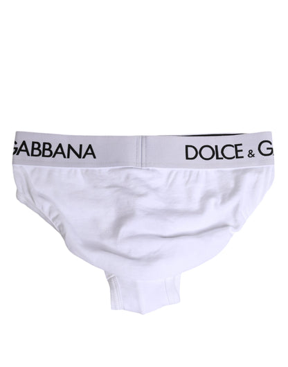 Sous-vêtement classique en coton stretch blanc Dolce &amp; Gabbana