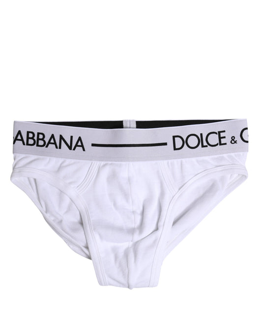Sous-vêtement classique en coton stretch blanc Dolce &amp; Gabbana