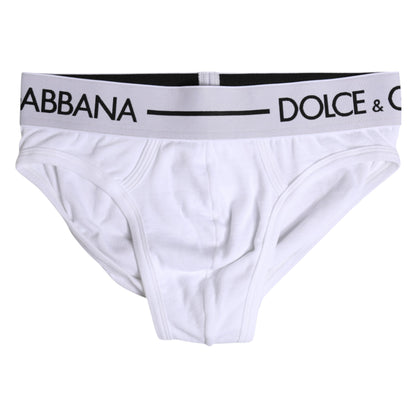 Sous-vêtement classique en coton stretch blanc Dolce &amp; Gabbana