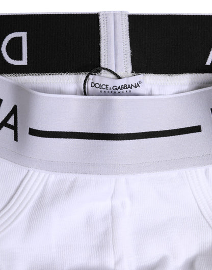 Sous-vêtement classique en coton stretch blanc Dolce &amp; Gabbana