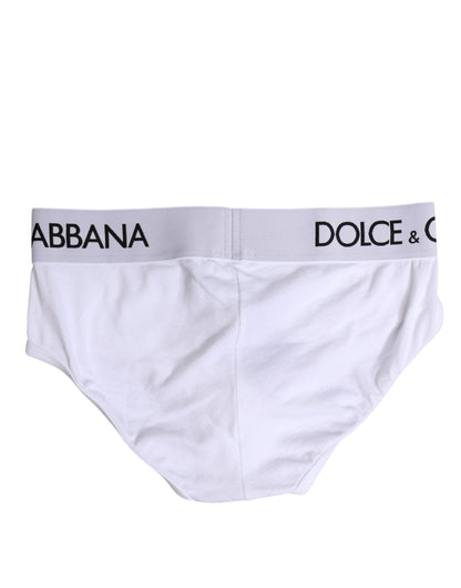 Sous-vêtement classique en coton stretch blanc Dolce &amp; Gabbana