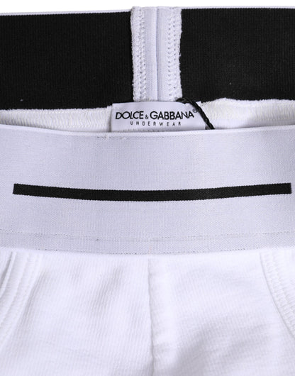 Sous-vêtement classique en coton stretch blanc Dolce &amp; Gabbana