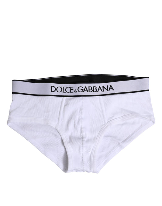 Sous-vêtement classique en coton stretch blanc Dolce &amp; Gabbana