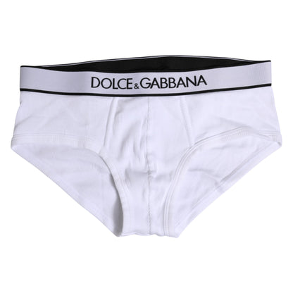 Sous-vêtement classique en coton stretch blanc Dolce &amp; Gabbana