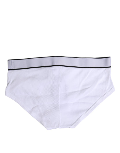 Sous-vêtement classique en coton stretch blanc Dolce &amp; Gabbana