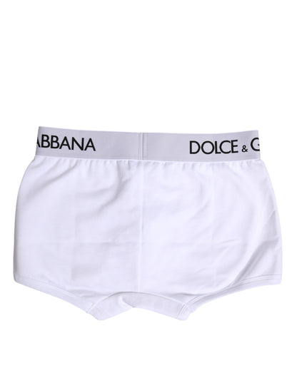 Boxer classique en coton stretch blanc Dolce &amp; Gabbana