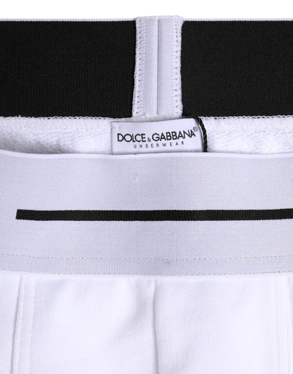 Boxer classique en coton stretch blanc Dolce &amp; Gabbana