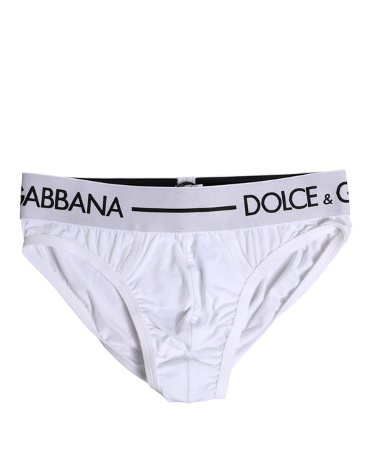 Sous-vêtement classique en coton stretch blanc Dolce &amp; Gabbana