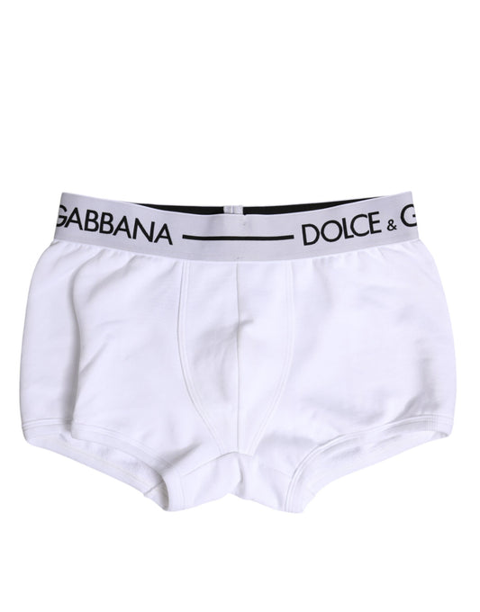Boxer classique en coton stretch blanc Dolce &amp; Gabbana