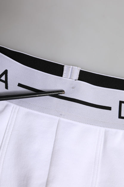 Boxer classique en coton stretch blanc Dolce &amp; Gabbana