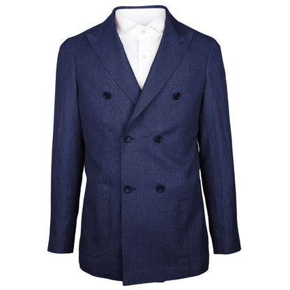 Blazer en lin bleu fabriqué en Italie